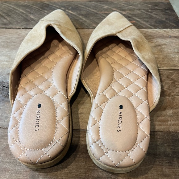 Birdies Brown Suede The Swan Slides Size 9 - Picture 3 of 4
